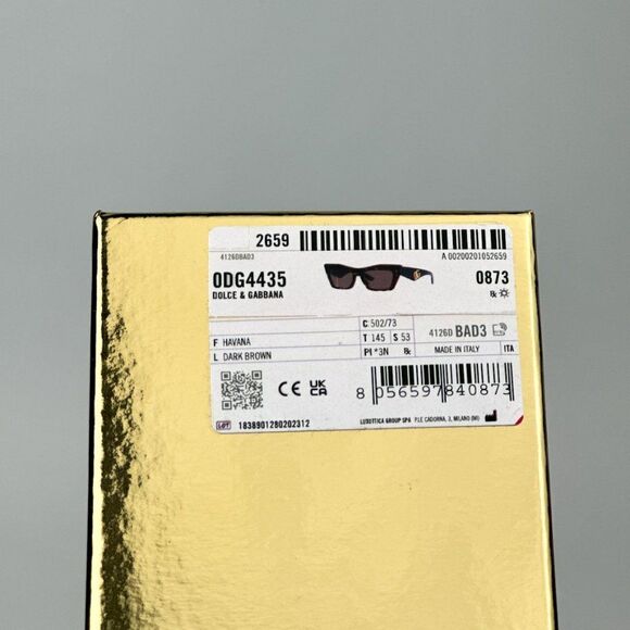 NEW D&G DG4435 502/73 Havana Dark Brown Cat Eye Women Sunglasses - Picture 13 of 13